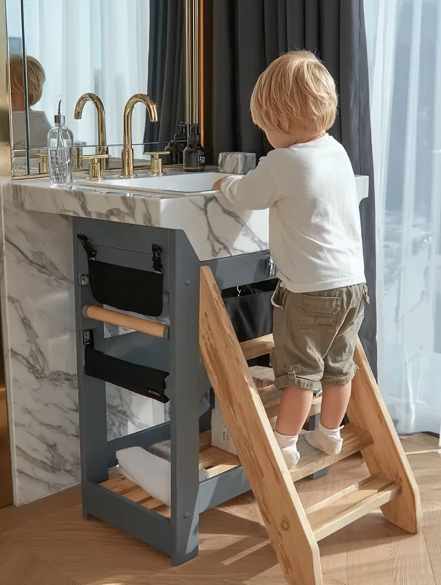 Childrens Step Stool Bathroom Product Design Photography