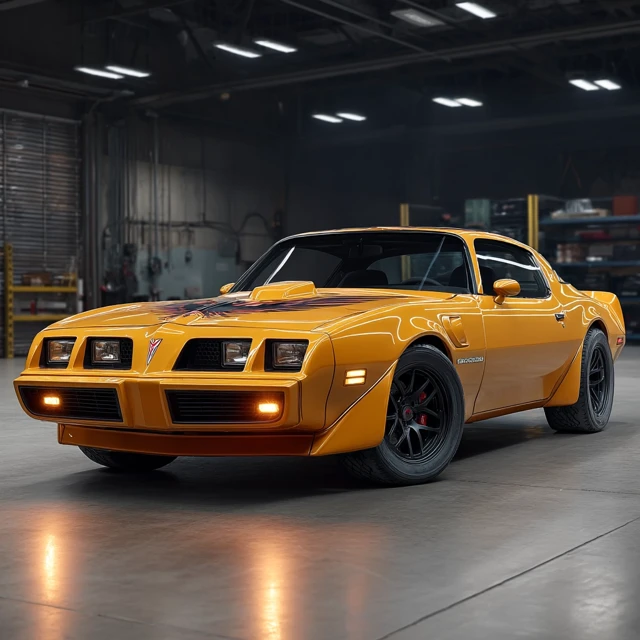 Pontiac Trans Am Restomod Retrofuturistic Studio Photography