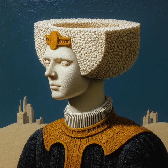 Tonsure Alcubierre Portrait Modern Art