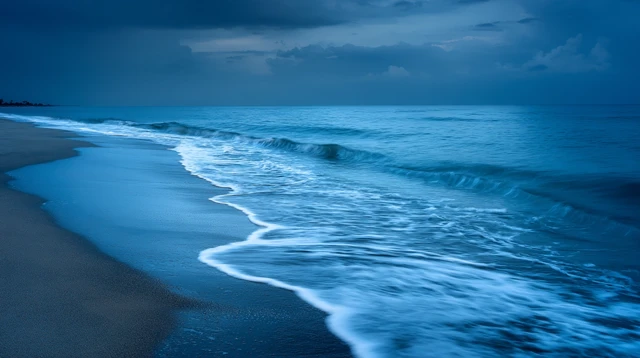 Dreamy Nighttime Ocean Scene Tranquil and Soothing
