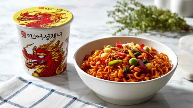 Korean Spicy Noodles Food Photography Delicious Meal