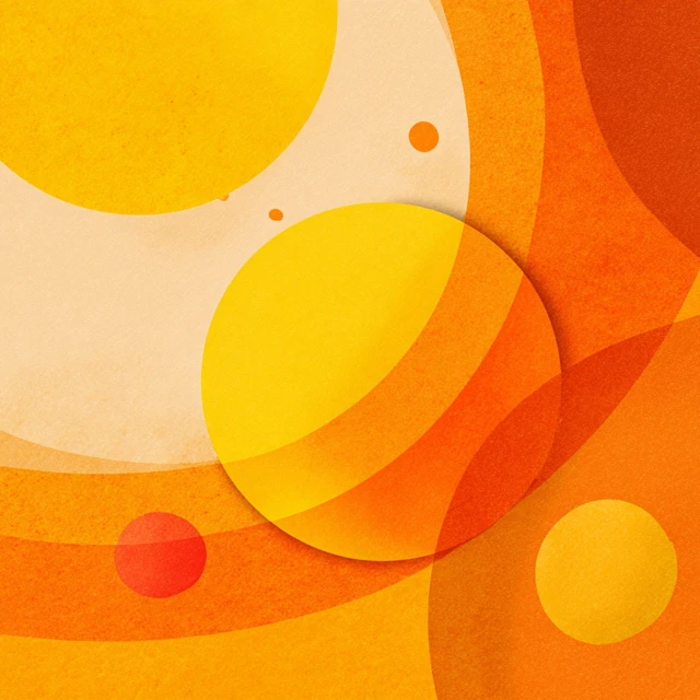 Abstract Circle Background Orange Yellow Colors