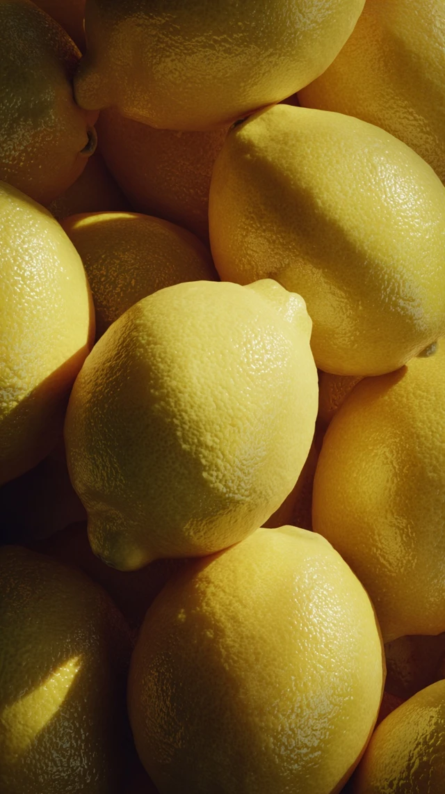 Fresh Lemons Realistic Photo High Detail