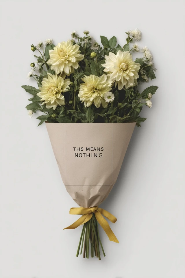 Dahlia Bouquet with a Message Fine Art Photography