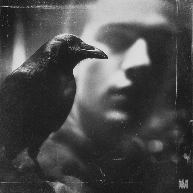 Gritty Crow Portrait 90s Film Style