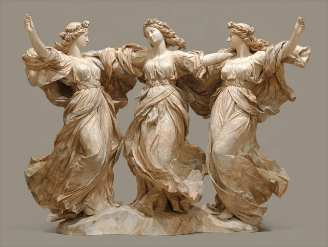 Triple Goddess of Mercy Michelangelo Style