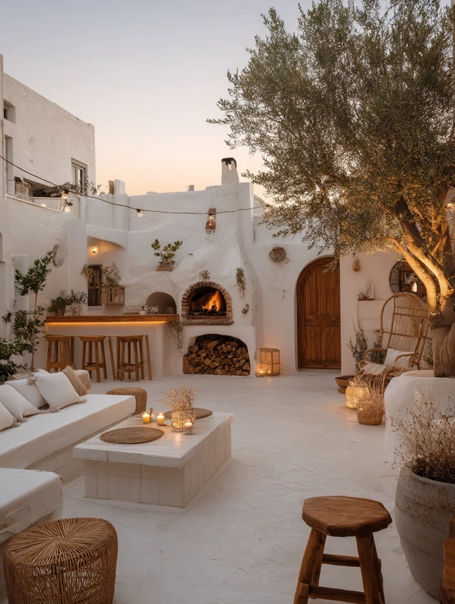 Cozy Boho Courtyard Terrace Outdoor Oasis
