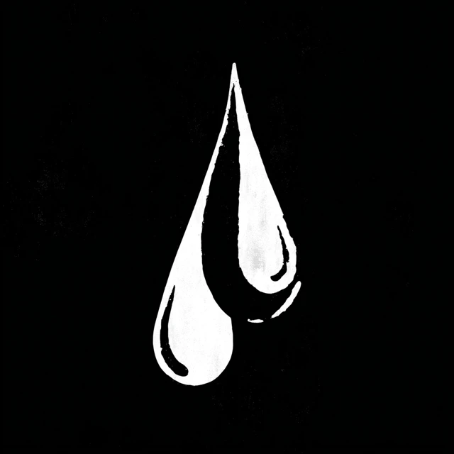 Simple Water Drop Icon Black and White