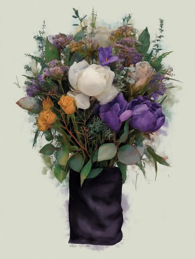 Floral Bouquet Watercolor TShirt Design