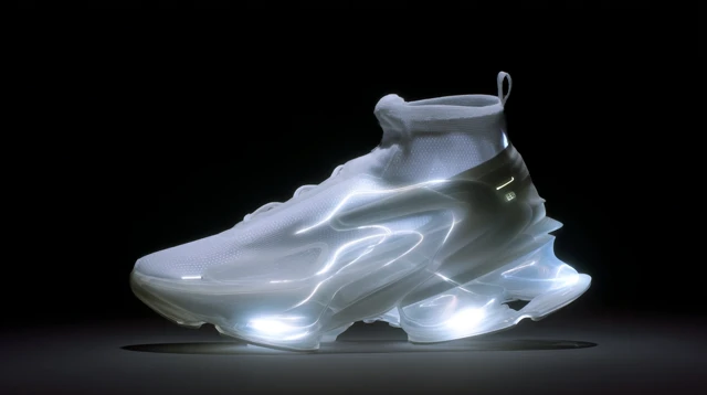 Futuristic Sneakers High End Fashion Product Photo