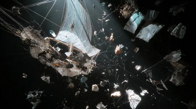 Apocalyptic Abstract Space Shattered Threads