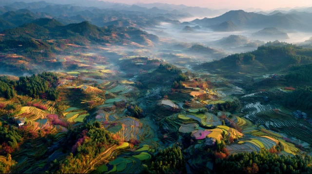 Guizhou China Morning Landscape Photography