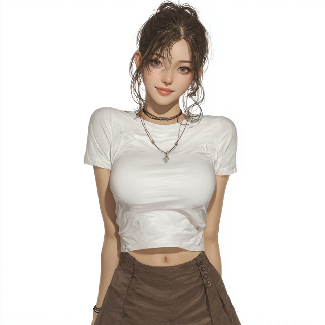 Realistic Portrait of a Smiling Woman