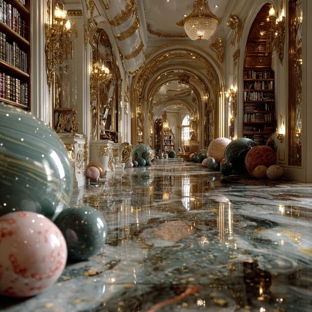 Opulent Marbles in a Luxurious Room