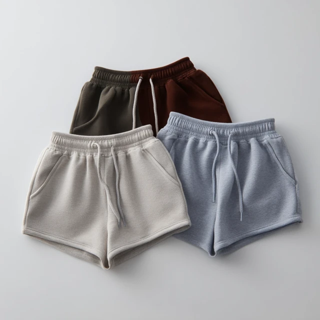 Womens Sportswear Shorts Drawstring Waistband Minimalist