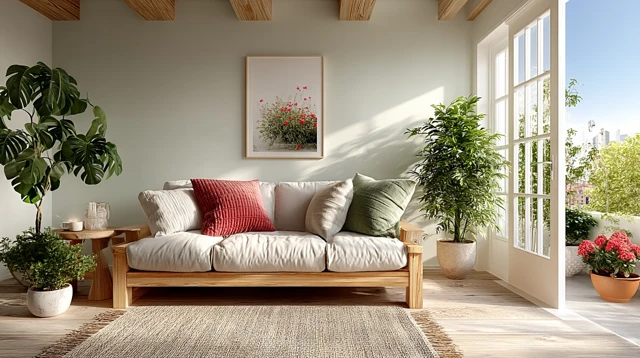 Minimalist Living Room Design with Natural Elements