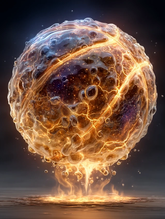 Glowing Basketball Ball Energy Burst - Fantasy Art