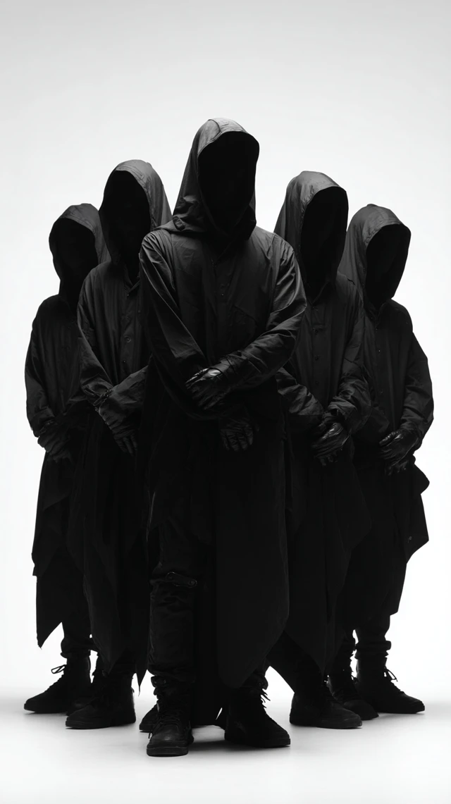 Hooded Figures Silhouette Photography