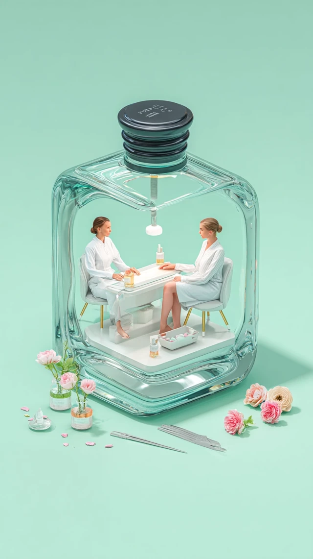 Luxury Manicure Session Inside a Bottle