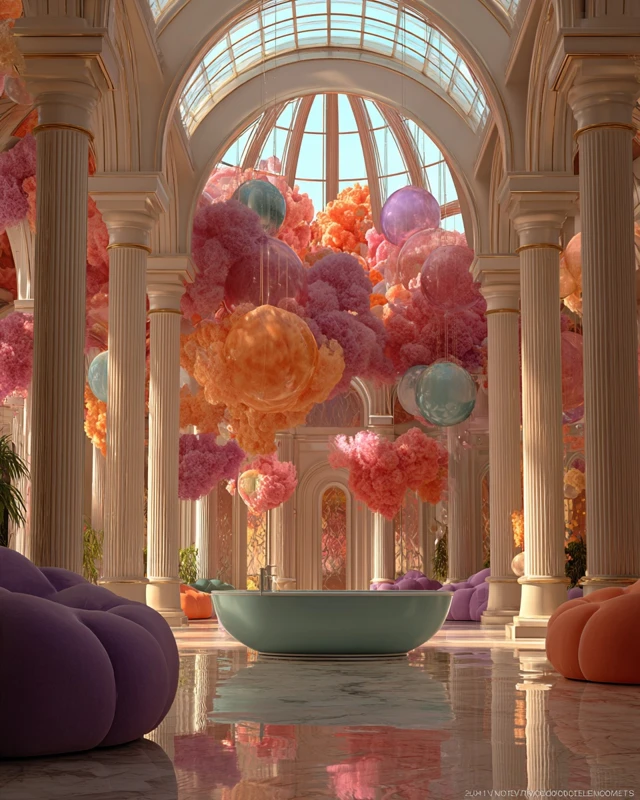 Futuristic Interior Cloud Garden Design