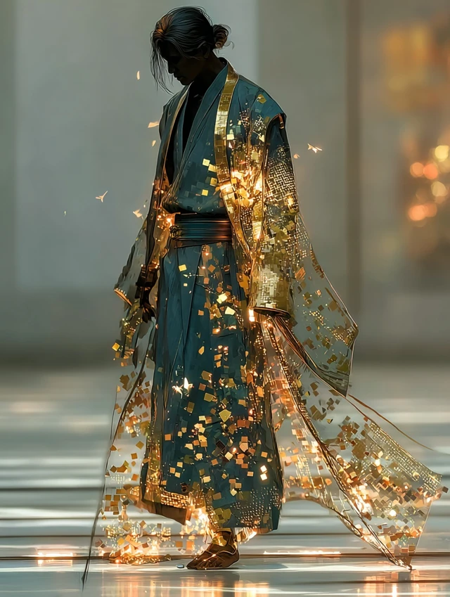Cyberpunk Kimono Mentor AI Art