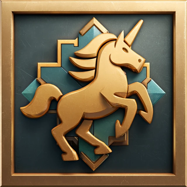 Unicorn Emblem Clash of Clans Style Game Icon