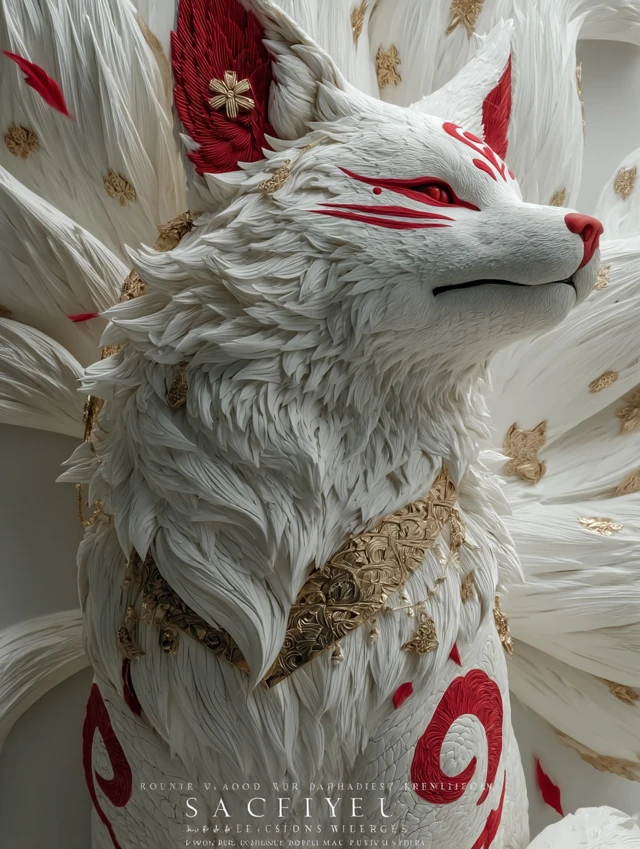 Anime NineTailed Fox Divine Art