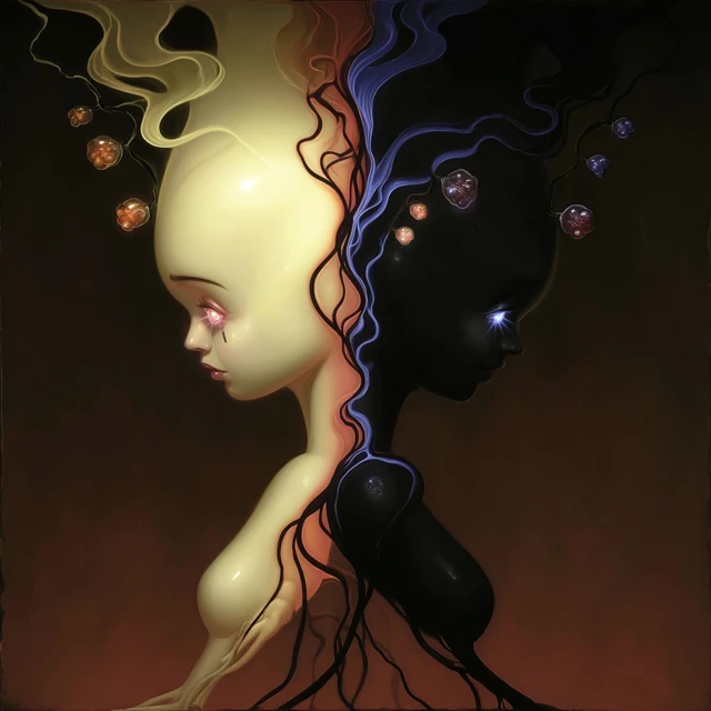 Evolving Creation: A Two-Sided Artistic Exploration