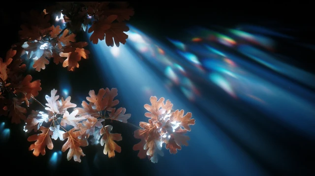 Oak Tree in Dark Prismatic Light