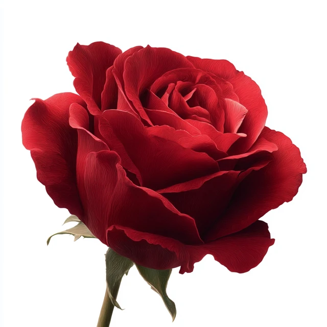 Elegant Deep Red Rose Bloom - High-Resolution Photography