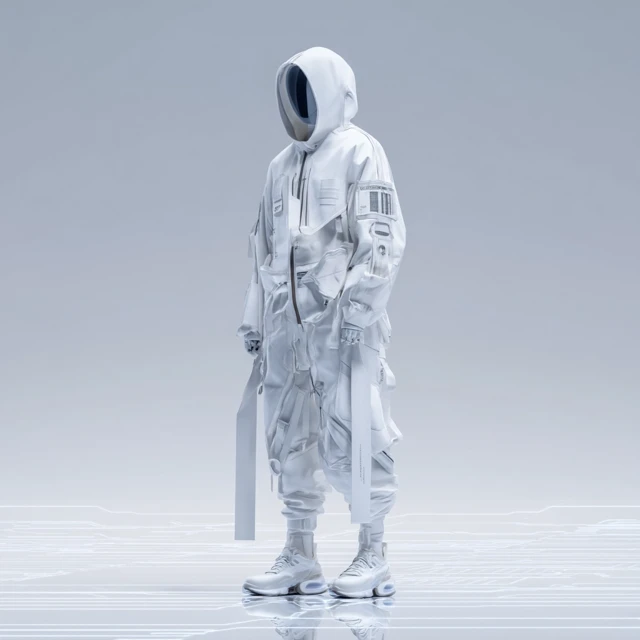 Cyberpunk Fashion Futuristic Ski Suit Techno Style