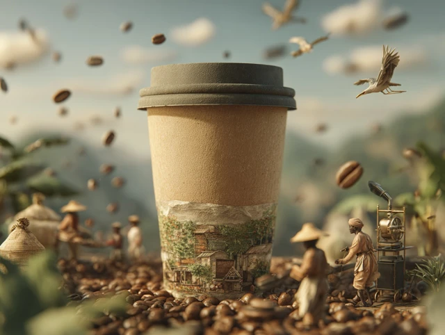 Black Satin Co Coffee Journey 3D Diorama Animation