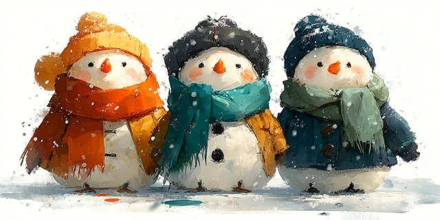 Cute Watercolor Snowman Clipart Winter Wonderland