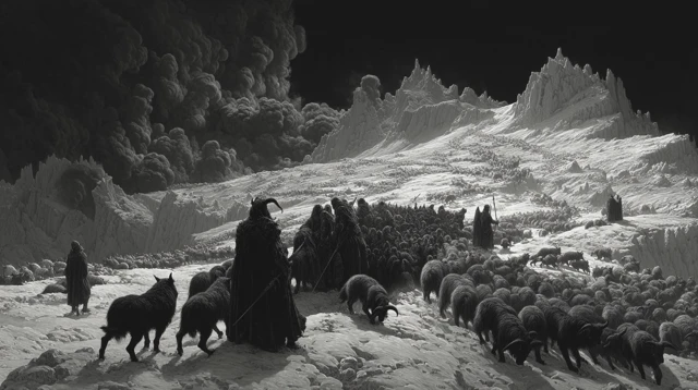 Shadowy Etching by Gustave Dore