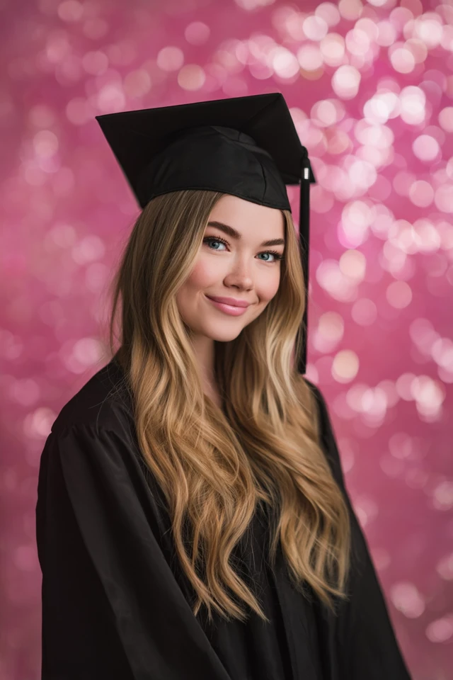 Graduation Portrait of Young Woman with Bokeh