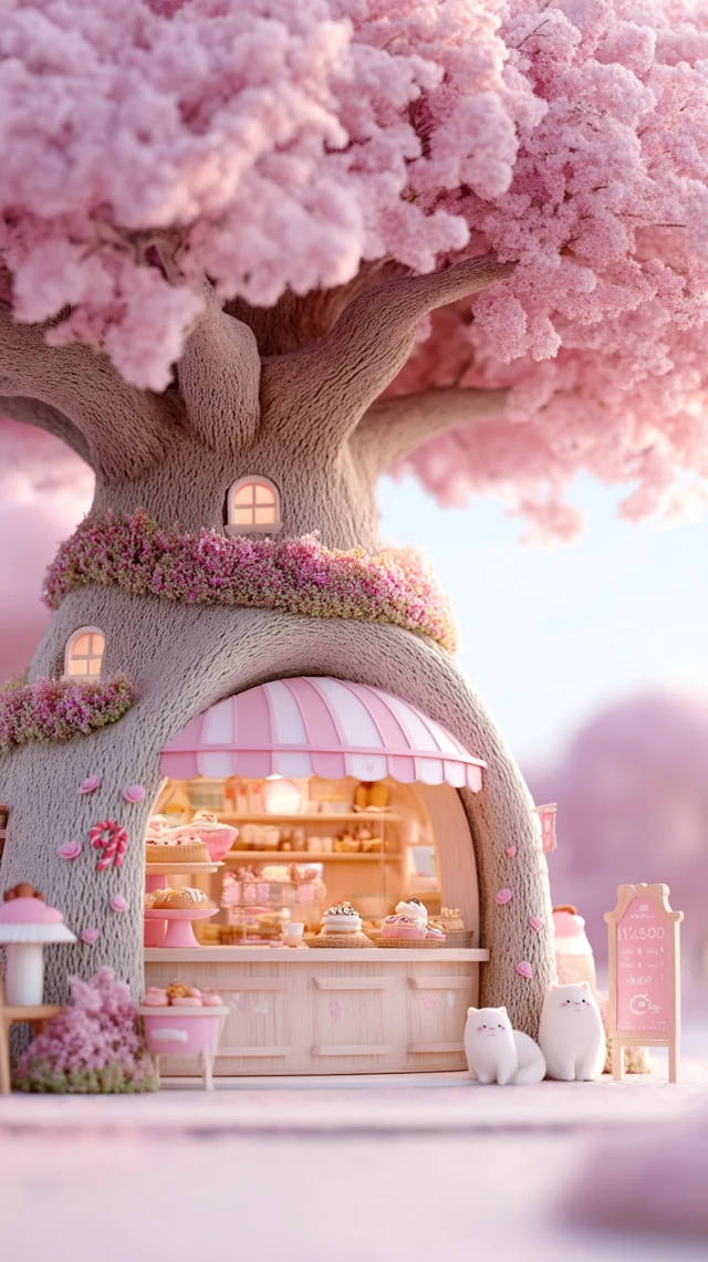 Cherry Blossom Cafe Miniature World