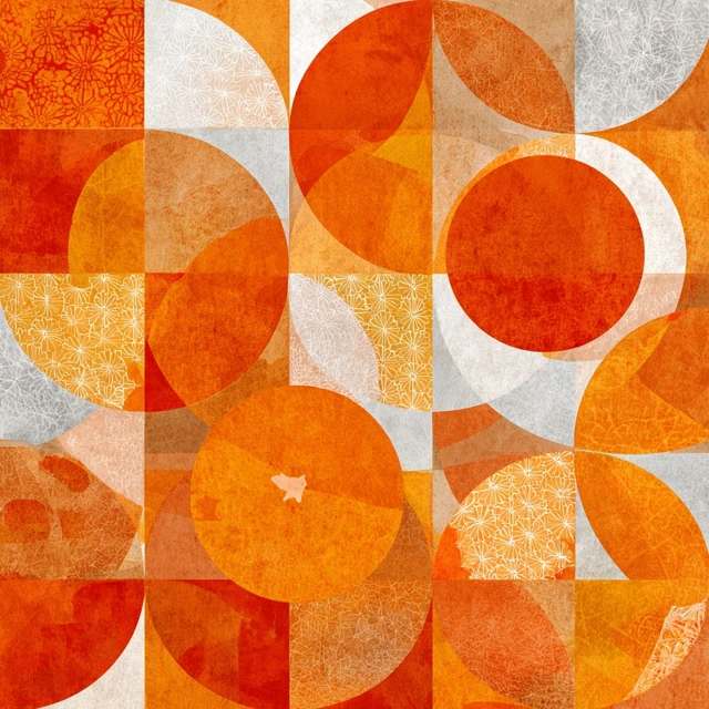 Orange Geometric Pattern Design