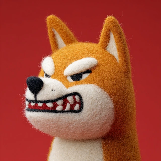 Evil Cute Shiba Inu Cartoon Illustration