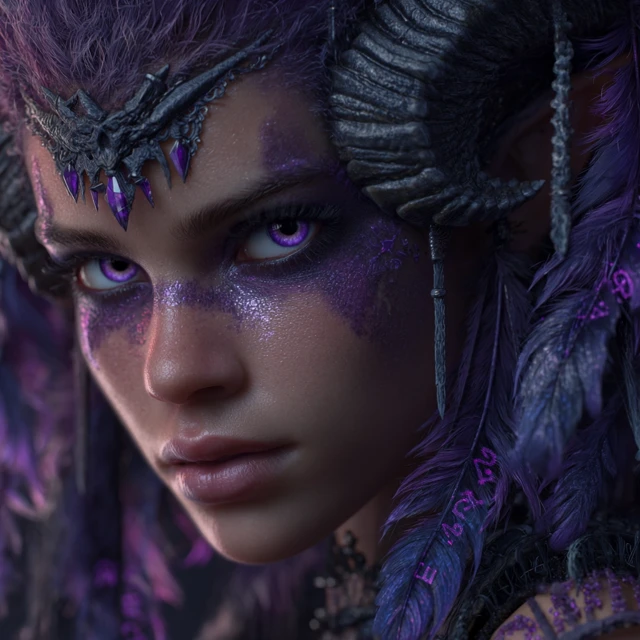 Mystical Dark Elf Fantasy Portrait 4K