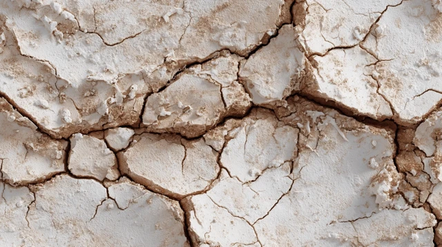 Cracked Desert Sand Texture Closeup Top View