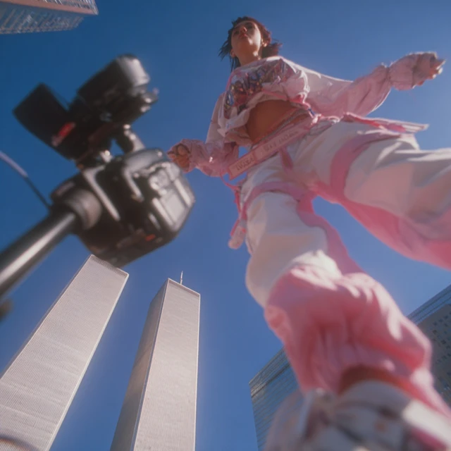 Popstar Music Video Shot in 1990s with Twin Towers