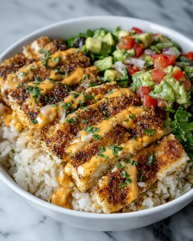 Blackened Fish Taco Bowl Recipe Delicious Food Photo