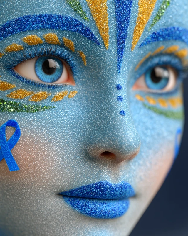 Blue Face Art Hope and Empowerment