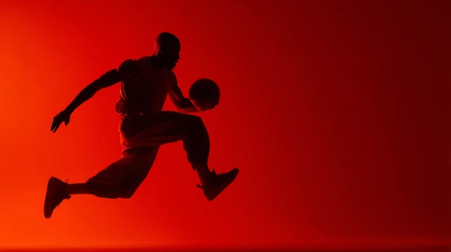 Basketball Player Silhouette Action Pose