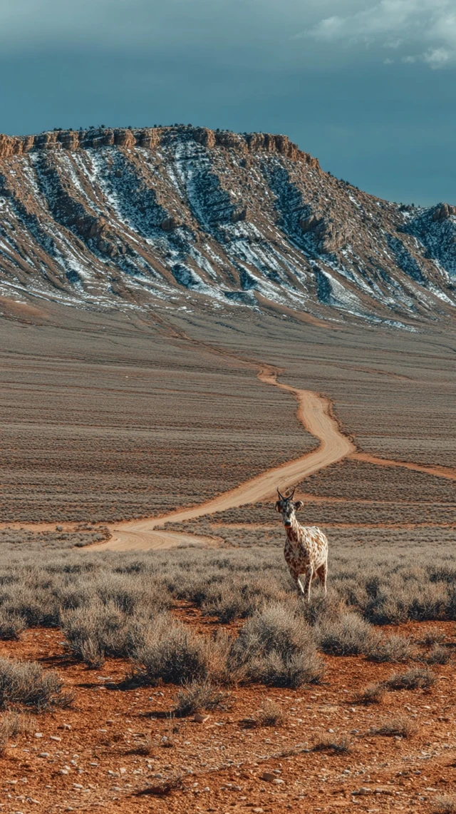 Lone Cow in the Colorado Desert Landscape