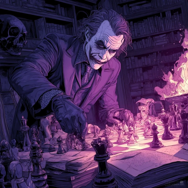 Joker Chess Game Cinematic Illustration