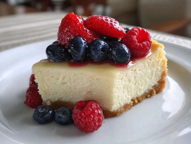 Delicious Cheesecake with Fresh Berries Dessert