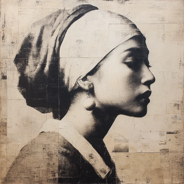 Girl with a Pearl Earring Bauhaus Inspired