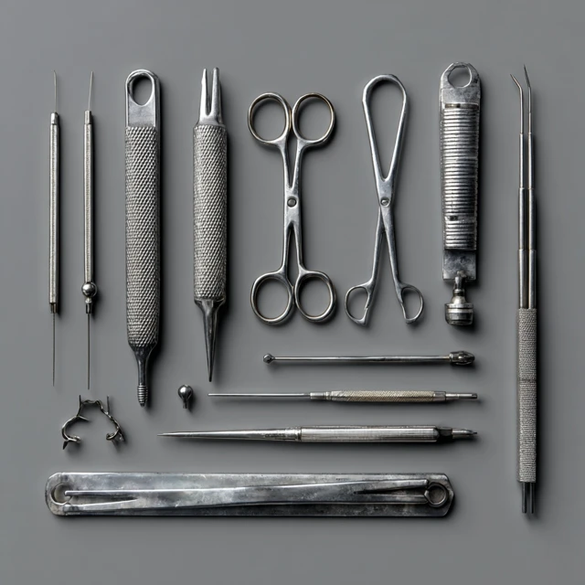 Surgical Instruments Set Realistic High Quality Image