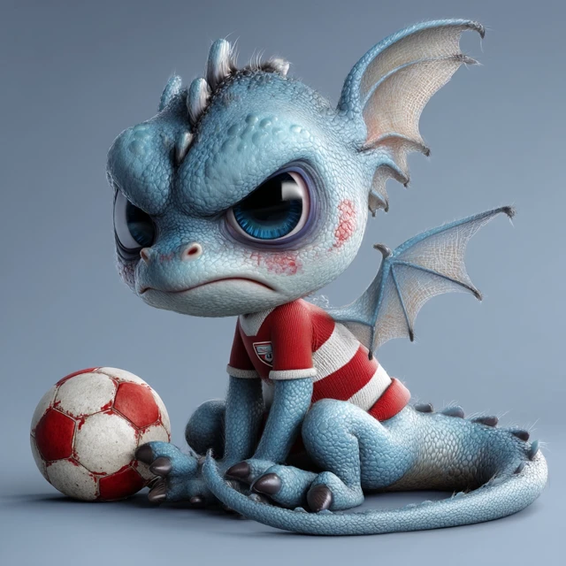 Cute Dragon Soccer Player